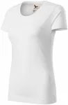Tricou de damă, din bumbac organic texturat, alb