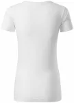 Tricou de damă, din bumbac organic texturat, alb