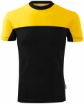 Tricou din bumbac în două culori, galben