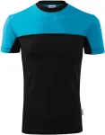 Tricou din bumbac în două culori, turcoaz Tricou din bumbac în două culori, turcoaz