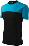 Tricou din bumbac în două culori, turcoaz Tricou din bumbac în două culori, turcoaz