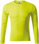 Tricou pentru sport cu maneca lunga, galben neon