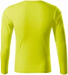 Tricou pentru sport cu maneca lunga, galben neon