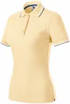 Tricou polo clasic de damă, vanilie