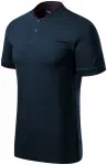 Tricou polo pentru bărbați cu guler bomber, albastru inchis