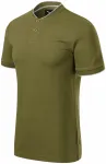 Tricou polo pentru bărbați cu guler bomber, avocado