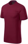 Tricou polo pentru bărbați cu guler bomber, garnet