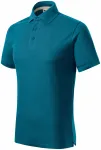Tricou polo pentru bărbați din bumbac organic, petrol blue