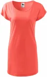 Tricou / rochie lungă pentru femei, coral