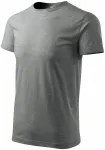 Tricou simplu pentru bărbați, marmură gri închis