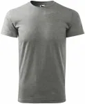 Tricou simplu pentru bărbați, marmură gri închis