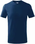 Tricou simplu pentru copii, albastru de noapte