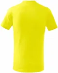 Tricou simplu pentru copii, galben de lămâie