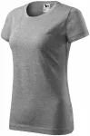 Tricou simplu pentru femei, marmură gri închis