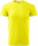 Tricou unisex cu greutate mai mare, galben de lămâie